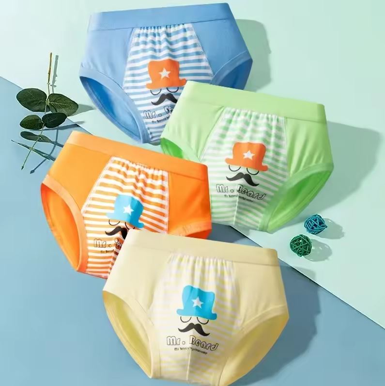 4PCS Boys Cotton Boxer Briefs