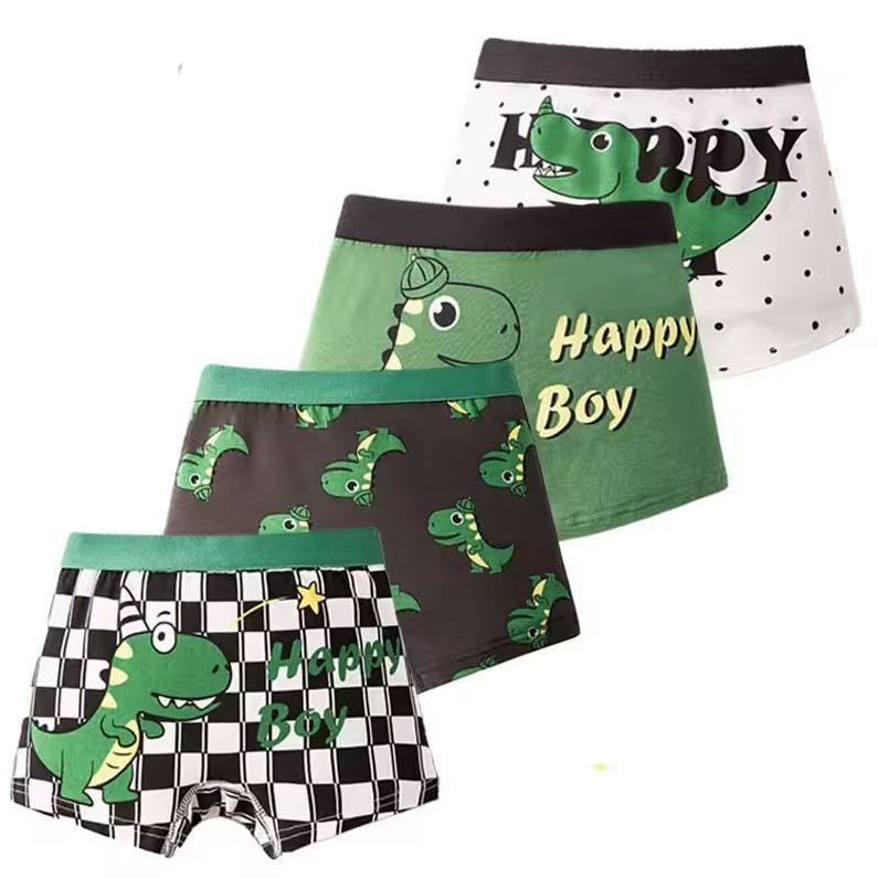 4-Pack Boy's Cotton Boxer Shorts