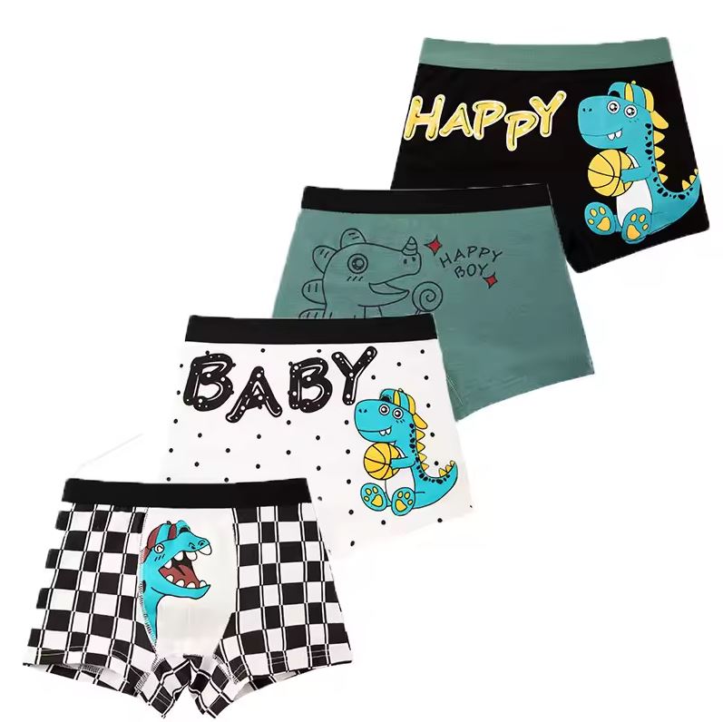 4-Pack Boy's Cotton Boxer Shorts