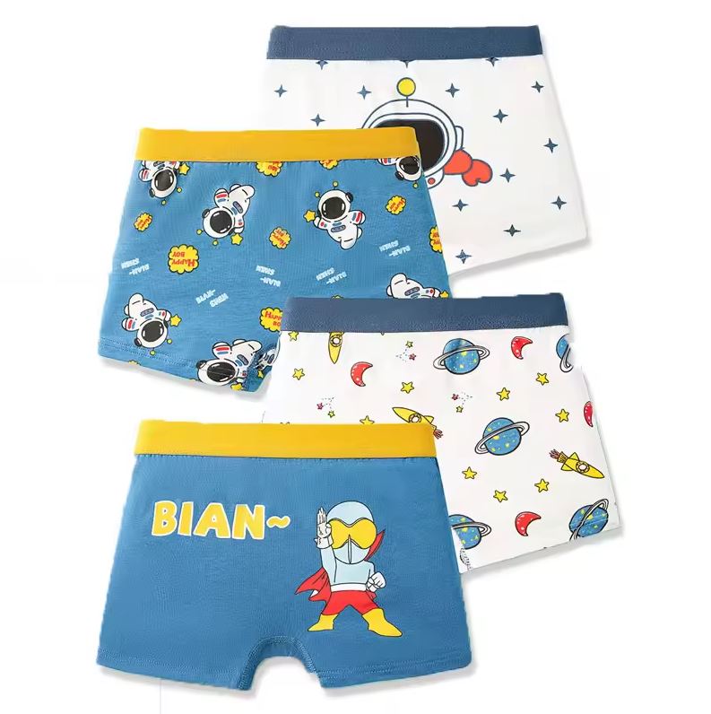 4-Pack Boy's Cotton Boxer Shorts