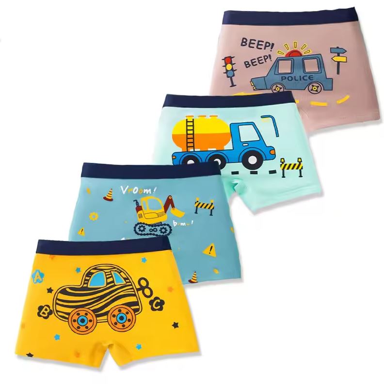 4-Pack Boy's Cotton Boxer Shorts