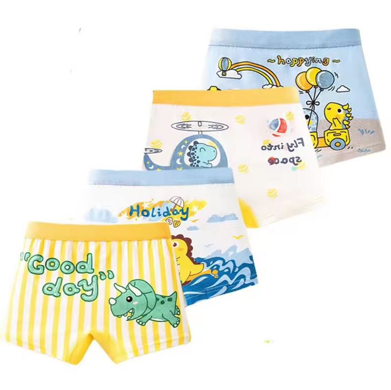 4-Pack Boy's Cotton Boxer Shorts