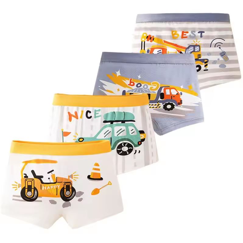 4-Pack Boy's Cotton Boxer Shorts