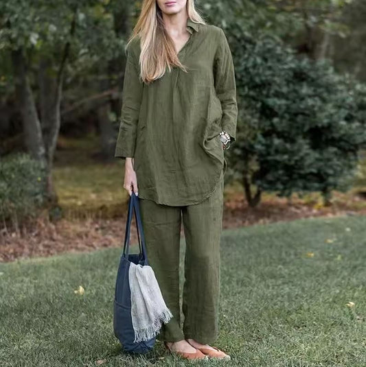 Kimberly Loose Fit Cotton Linen Suit