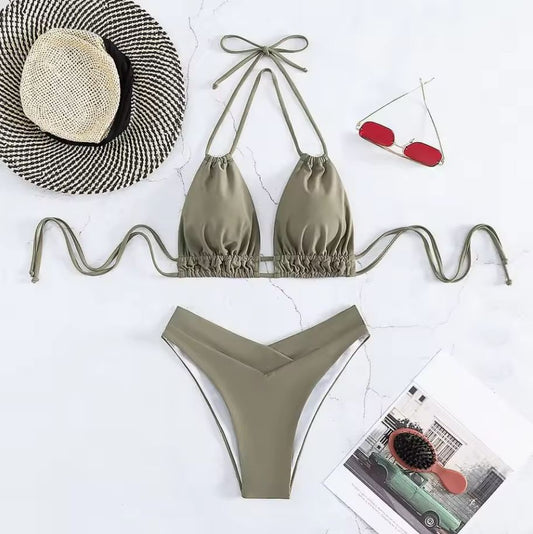 Margaret Deep V-Neck Bikini Set