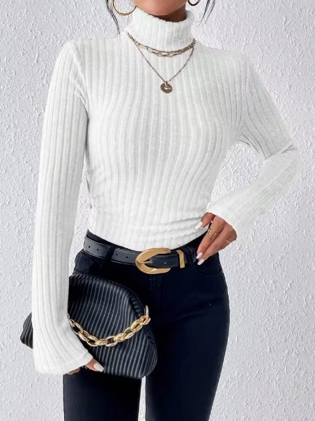 Nancy Slim Fit Knit Turtleneck Top