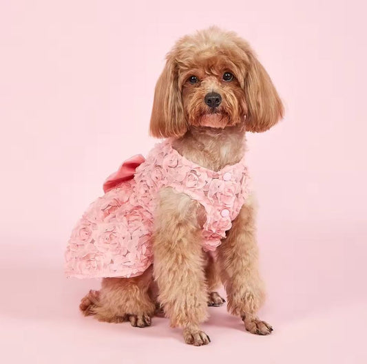 Elegant Dog Pink Princess Dress