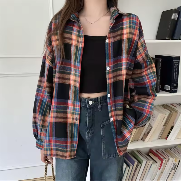 Susan Vintage Plaid Shirt