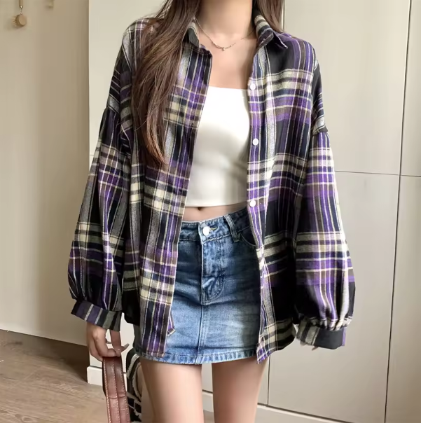 Susan Vintage Plaid Shirt