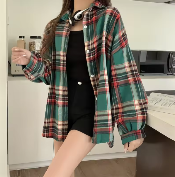 Susan Vintage Plaid Shirt