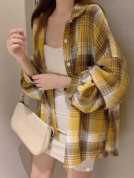 Susan Vintage Plaid Shirt