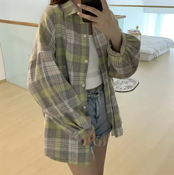 Susan Vintage Plaid Shirt