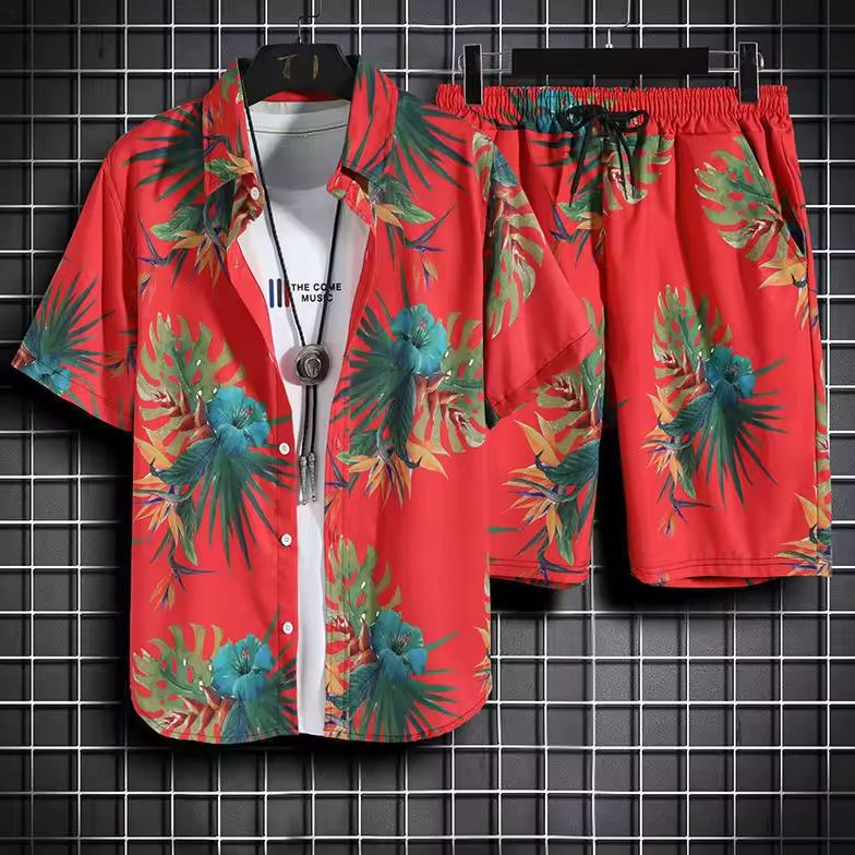 Thomas 2-Piece Hawaiian Shirt & Shorts Set