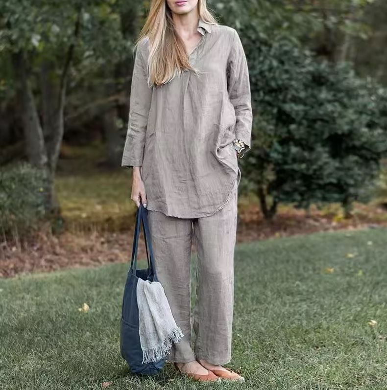 Kimberly Loose Fit Cotton Linen Suit