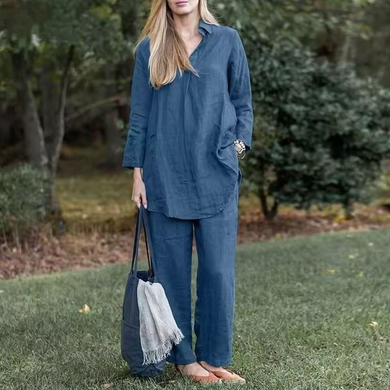 Kimberly Loose Fit Cotton Linen Suit